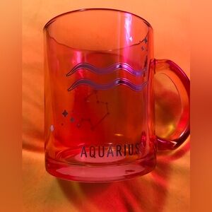 Glass mug Aquarius